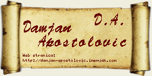 Damjan Apostolović vizit kartica